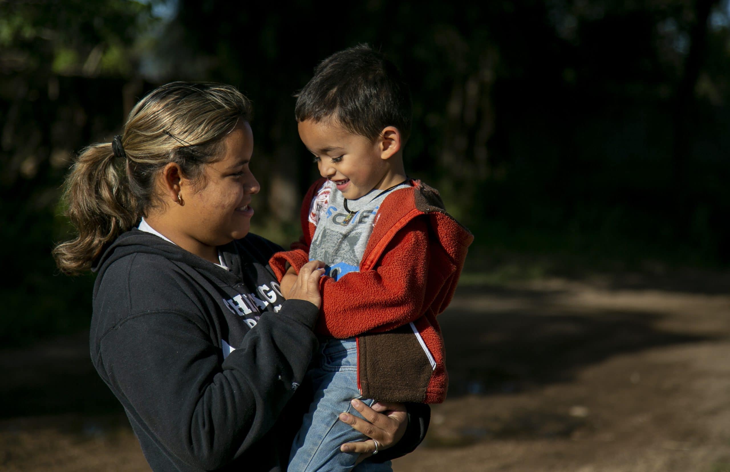 Mother and Child in Local Community