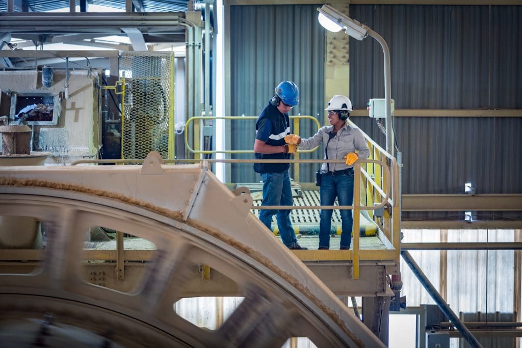 Two Pan American Silver Employees Talking